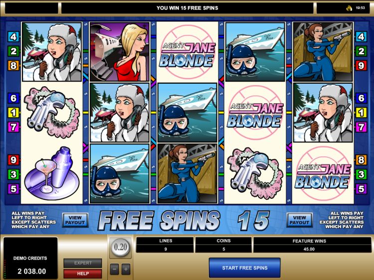 Agent Jane Blonde slot bonus trigger