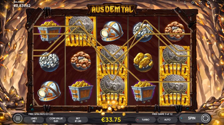 Aus dem tal slot review free spins win