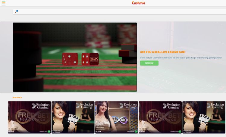 Cashmio casino review live casino