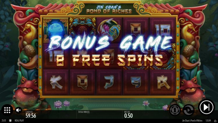 Jin Chans Pond of Riches slot review bonus trigger