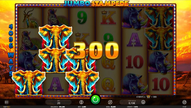 Jumbo Stampede slot review big win