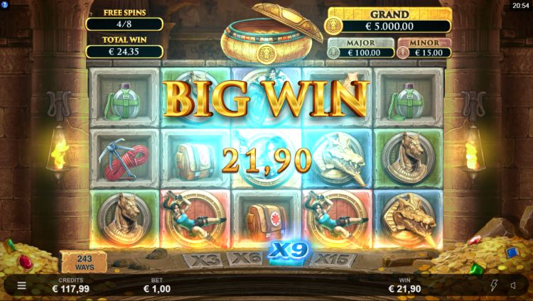 Lara Croft temples and tombs microgaming free spins