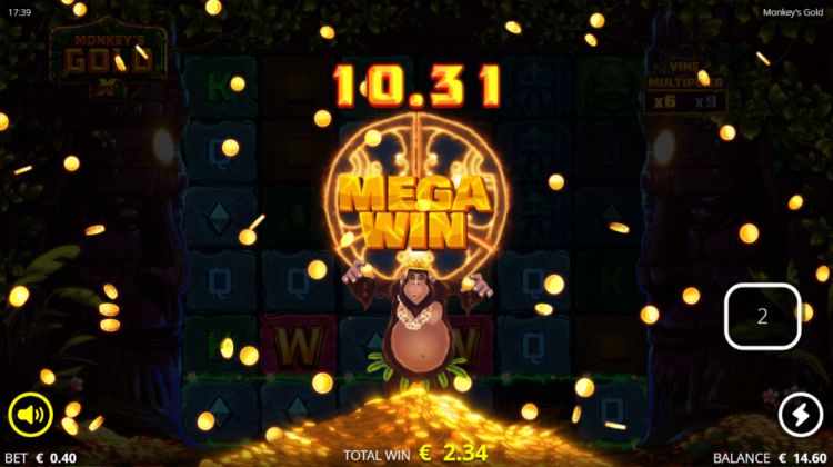 Monkeys Gold slot nolimit city mega win