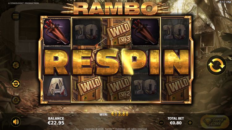 Rambo slot review Stakelogic win