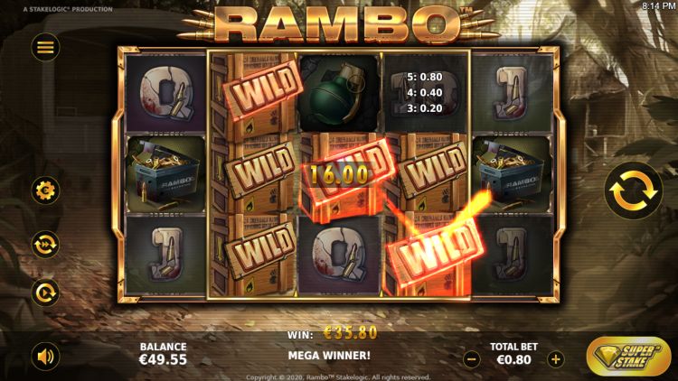 Rambo slot review big win