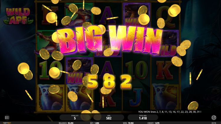 Wild Ape isoftbet slot review big win